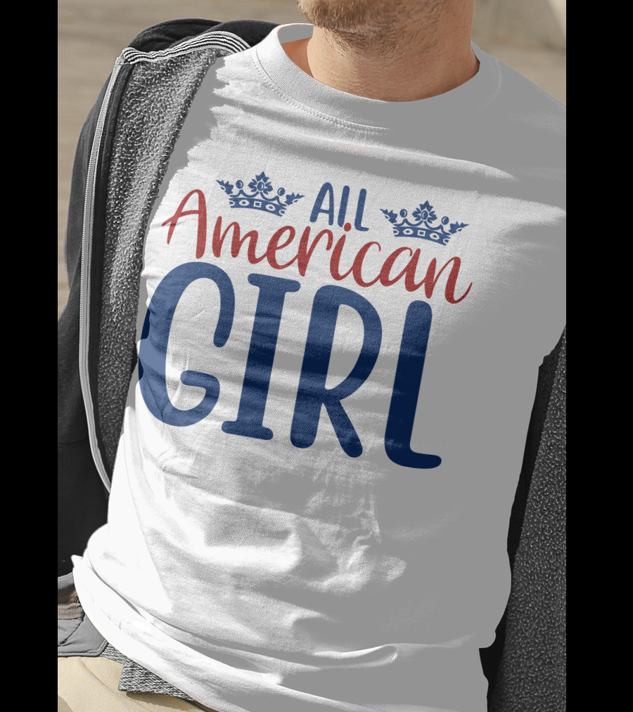 All American Girl With Crown Elements T-Shirt