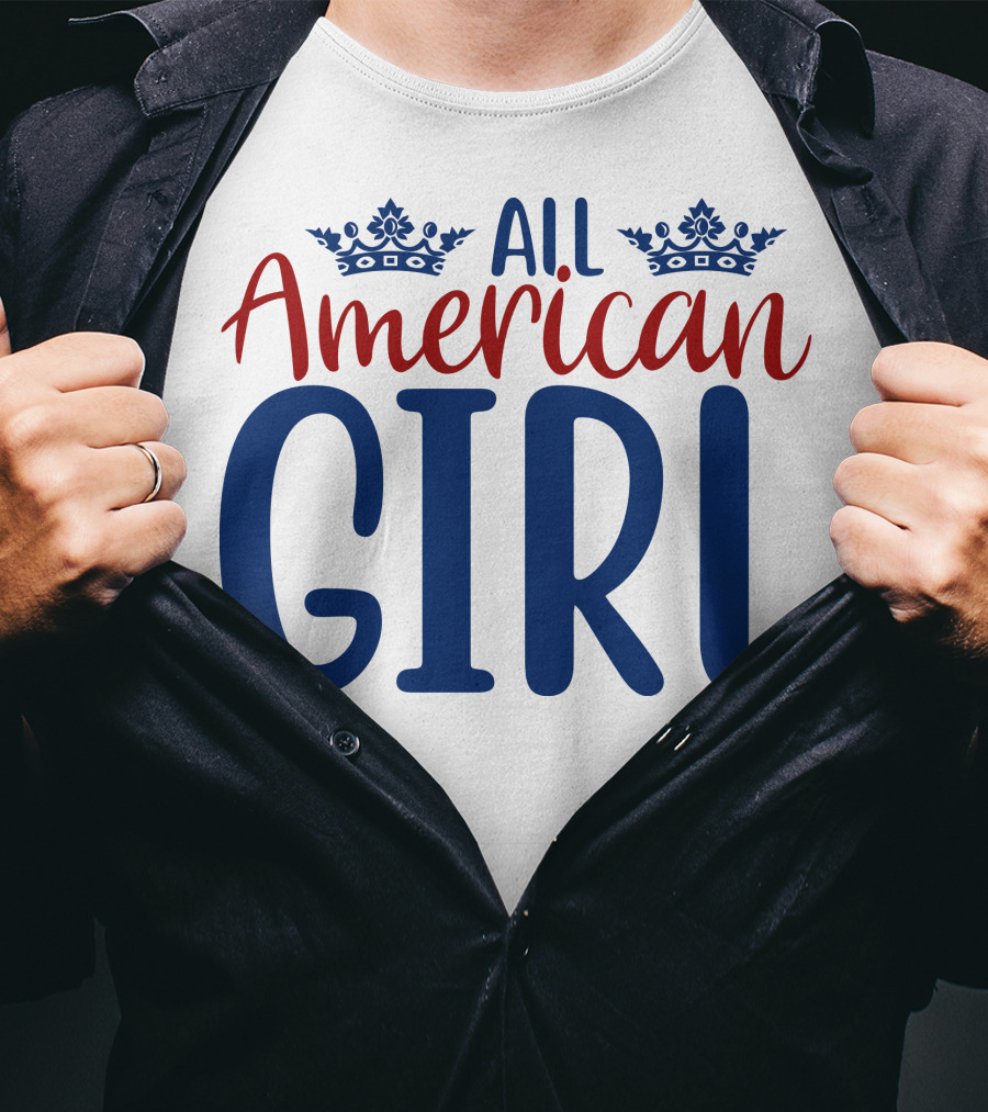 All American Girl With Crown Elements T-Shirt