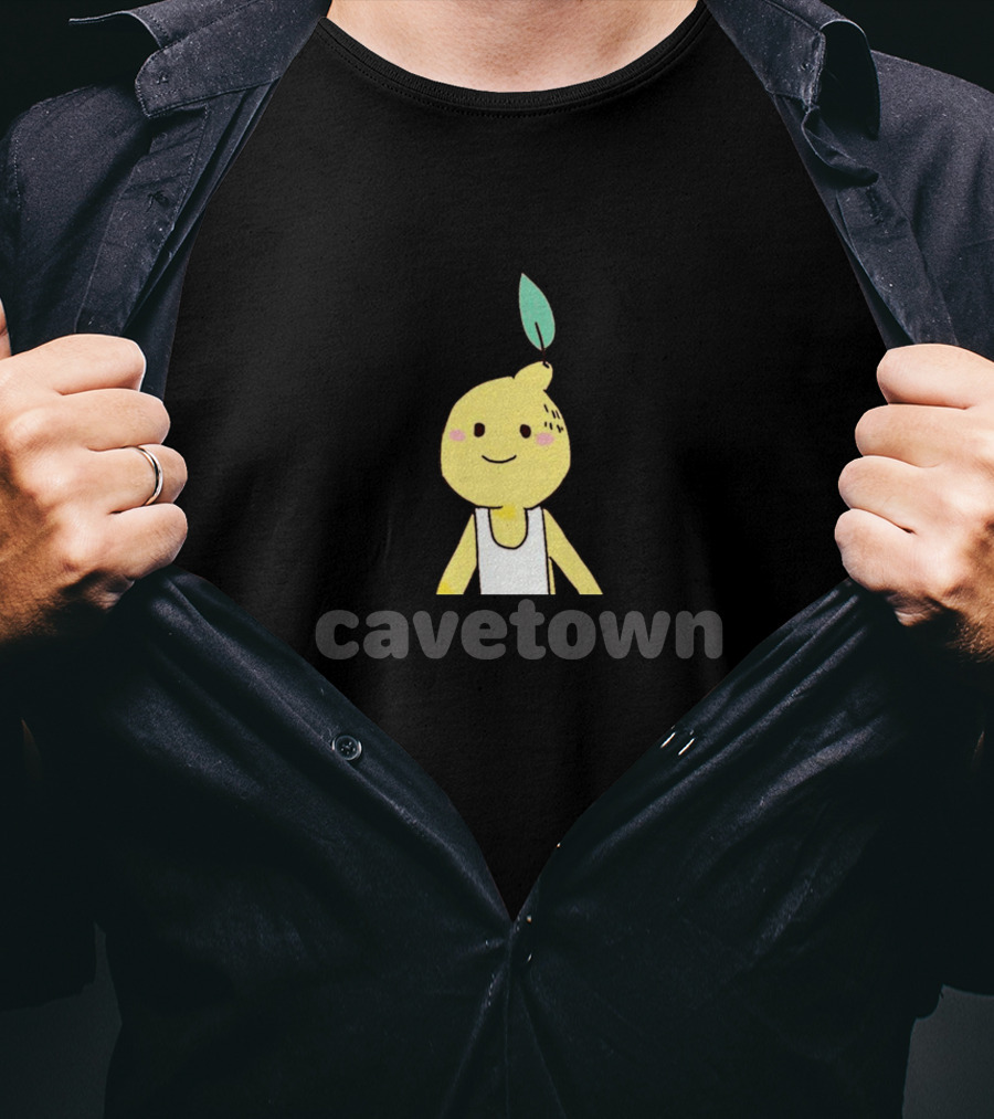 Cavetown Lemon Boy Character With Leaf And White T-Shirt
