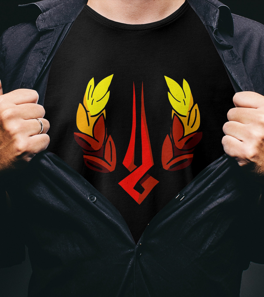 Hades Zagreus Icon With Red Laurel Symbols T-Shirt