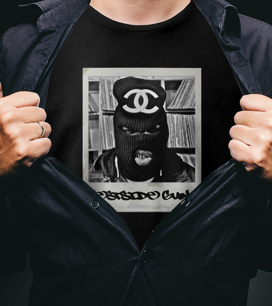 Westside Gunn Masked Polaroid Style With Record Collection T-Shirt