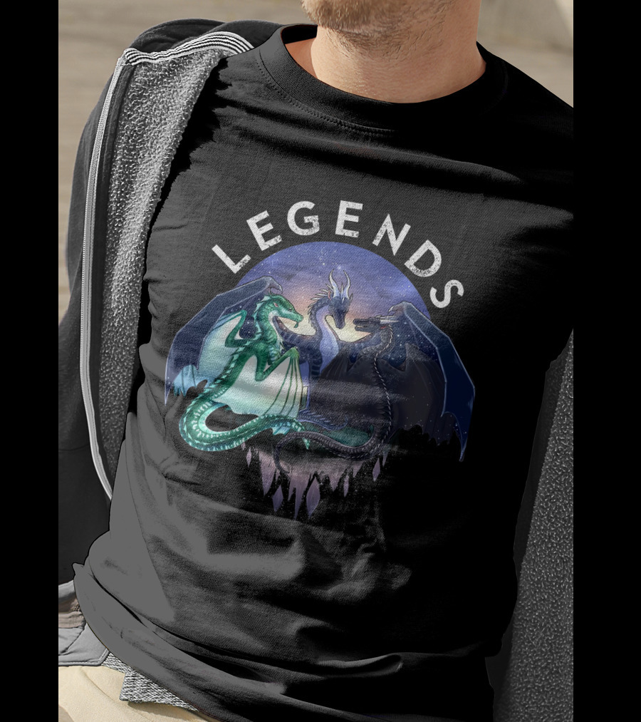Wings Of Fire Legends Dragons Under Starry Sky T-Shirt