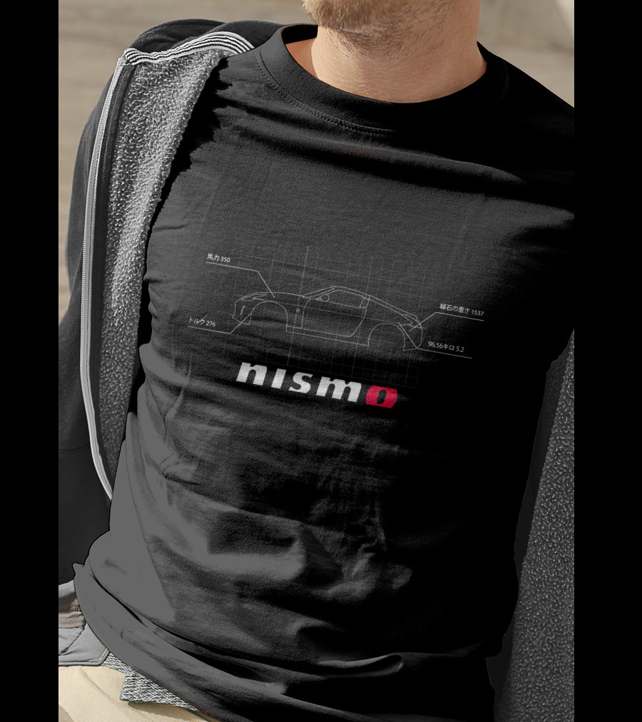 Nismo 370z Japanese Blueprint Graph Grid T-Shirt