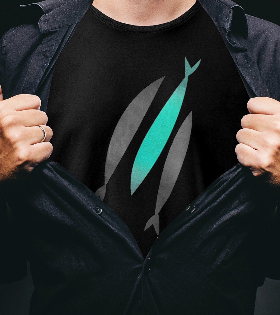 Three Fish Minimalist Abstract Trio T-Shirt