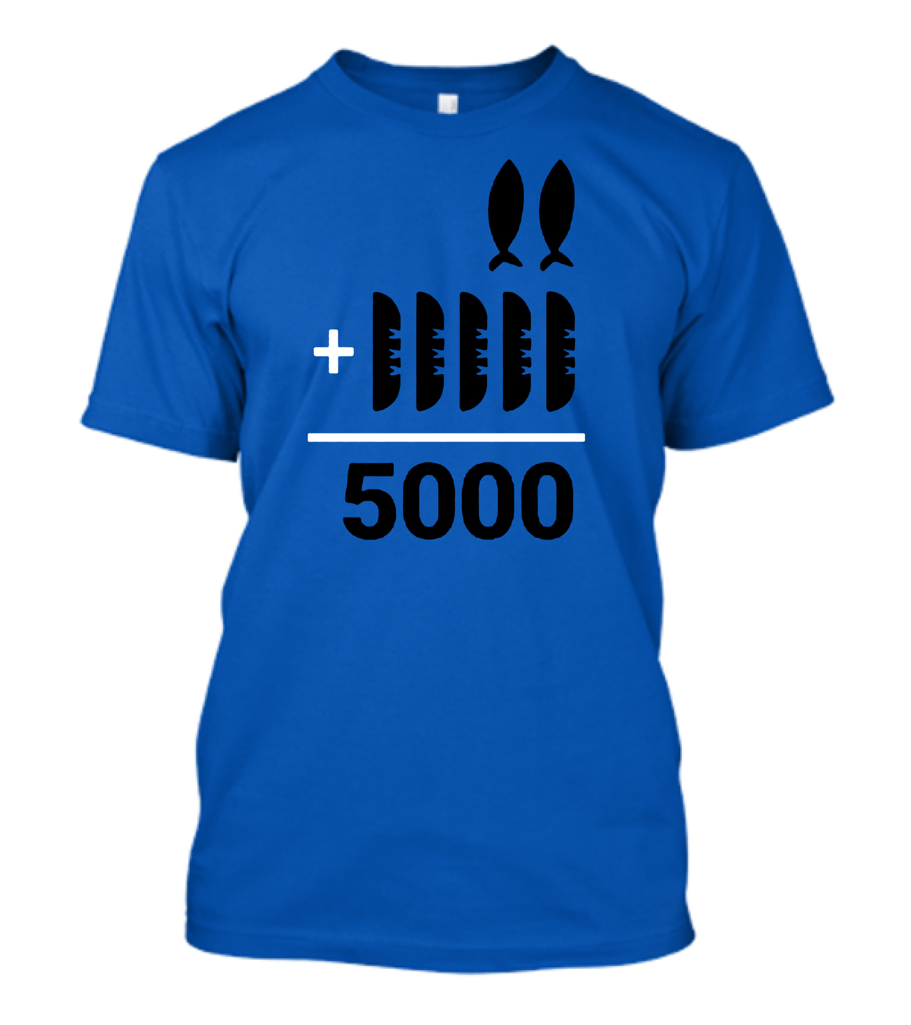 2+5 Loaves Fishes Equals 5000 Multiplication Adult Youth T-Shirt