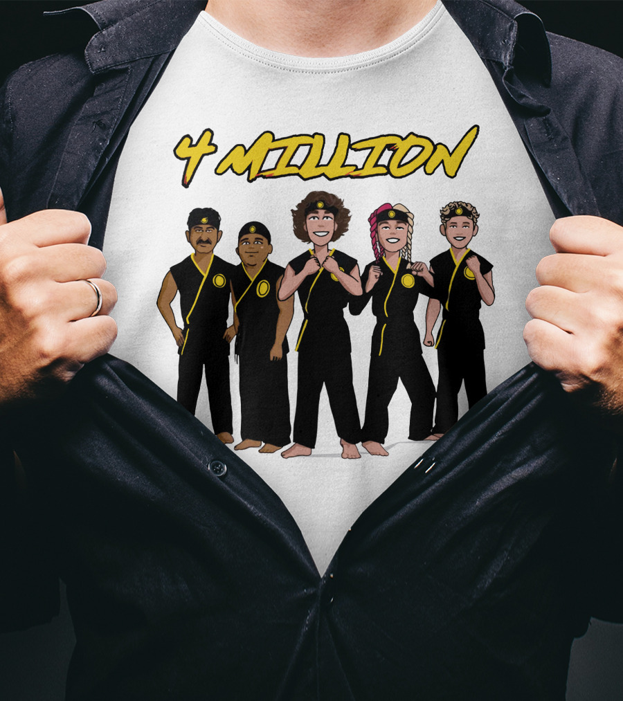 4 Million Karate Squad Celebrating Subscribers T-Shirt