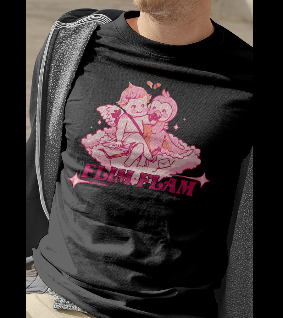 Flim Flam Cupid Flamingo T-Shirt