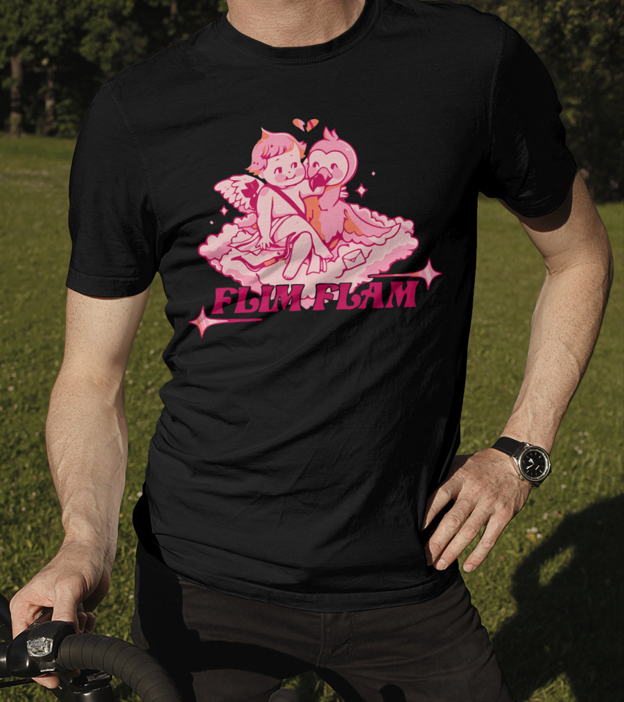 Flim Flam Cupid Flamingo T-Shirt