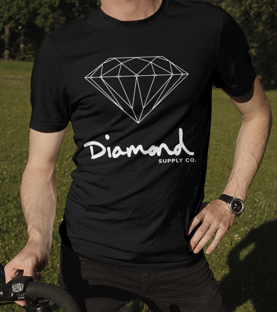 Diamond Supply Co Iconic Logo With Geometric Diamond T-Shirt