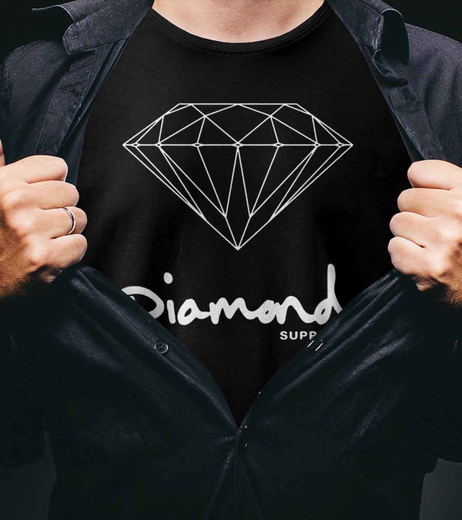 Diamond Supply Co Iconic Logo With Geometric Diamond T-Shirt