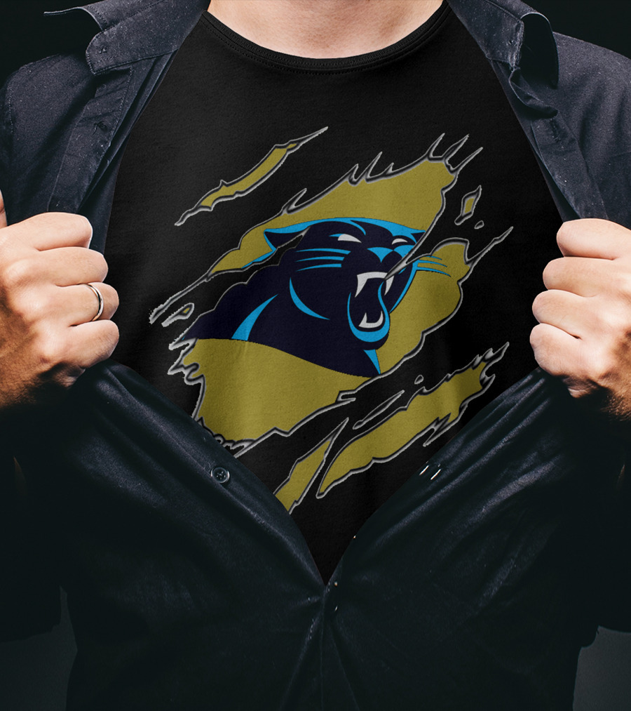 Carolina Panthers Ripped Claw Marks T-Shirt