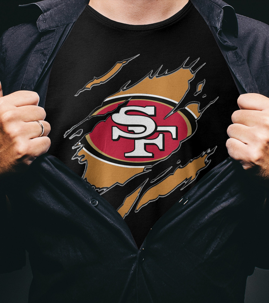 San Francisco 49ers Sf Logo Claw Rip T-Shirt