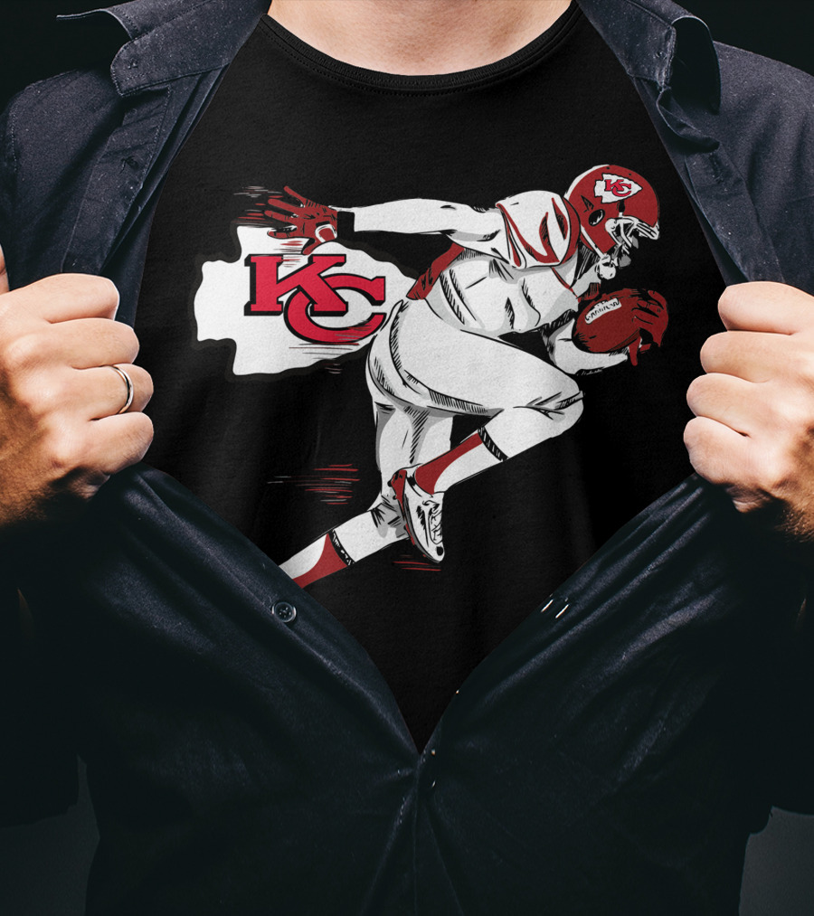 Kansas City Chiefs KC Football Player Action T-Shirt