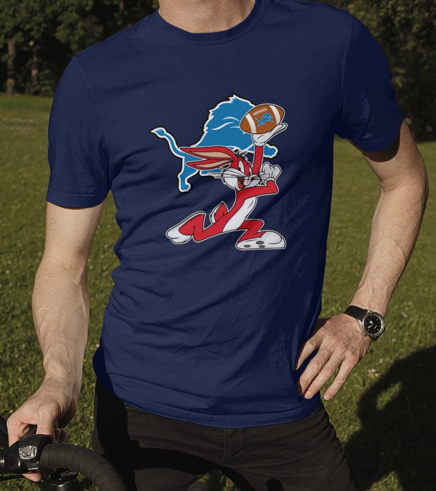 Detroit Lions Bugs Bunny Chiefs Crossover T-Shirt