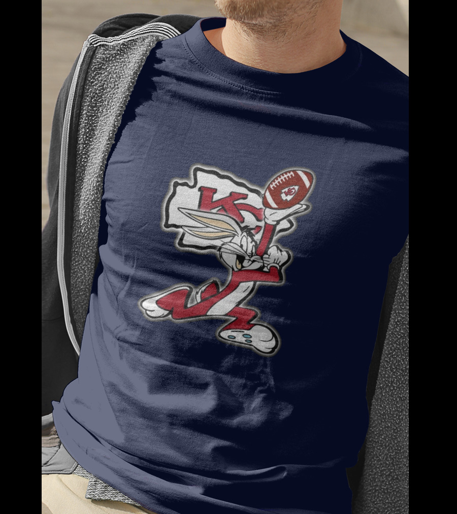 Kansas City Chiefs Bugs Bunny Football Kansas State T-Shirt
