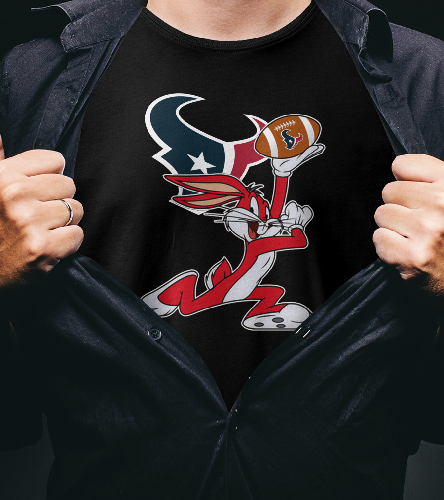 Houston Texans Bugs Bunny Chiefs Football T-Shirt