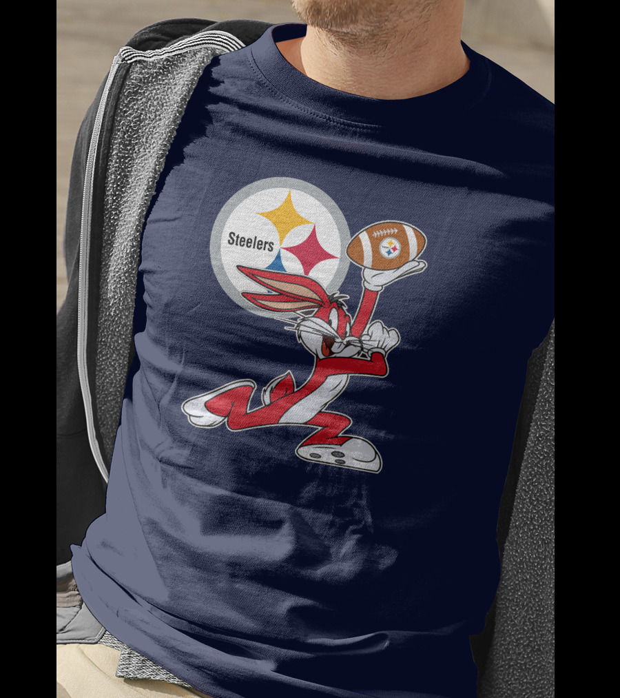 Pittsburgh Steelers Bunny Football T-Shirt