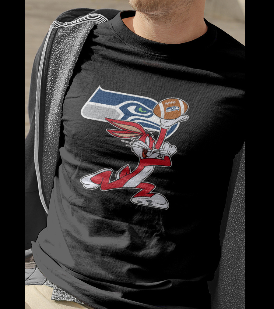 Seattle Seahawks Bunny Football Duel T-Shirt