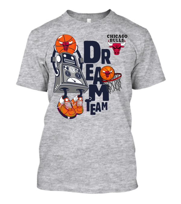 Chicago Bulls Dream Team Robot Dunking Basketball T-Shirt