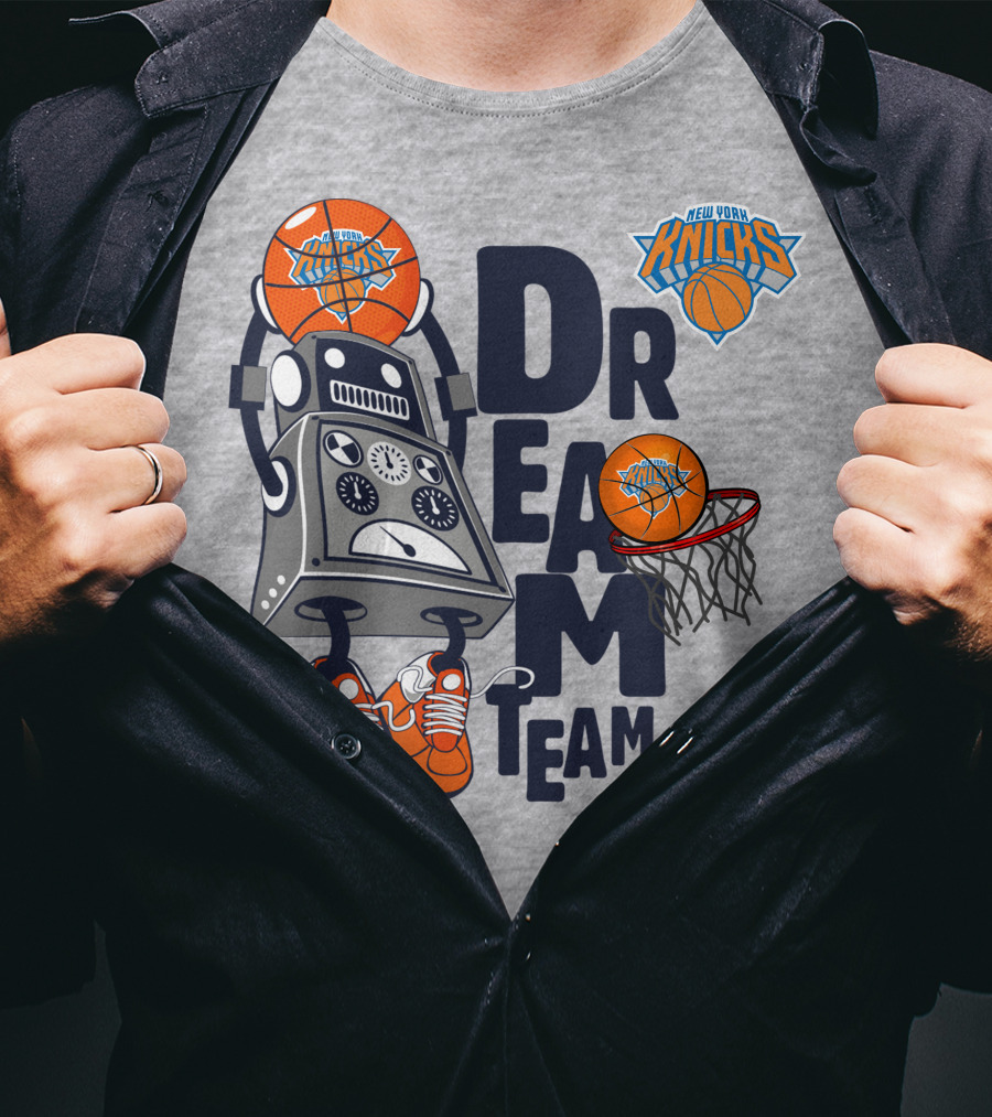 New York Knicks Dream Team Robot Basketball Players T-Shirt