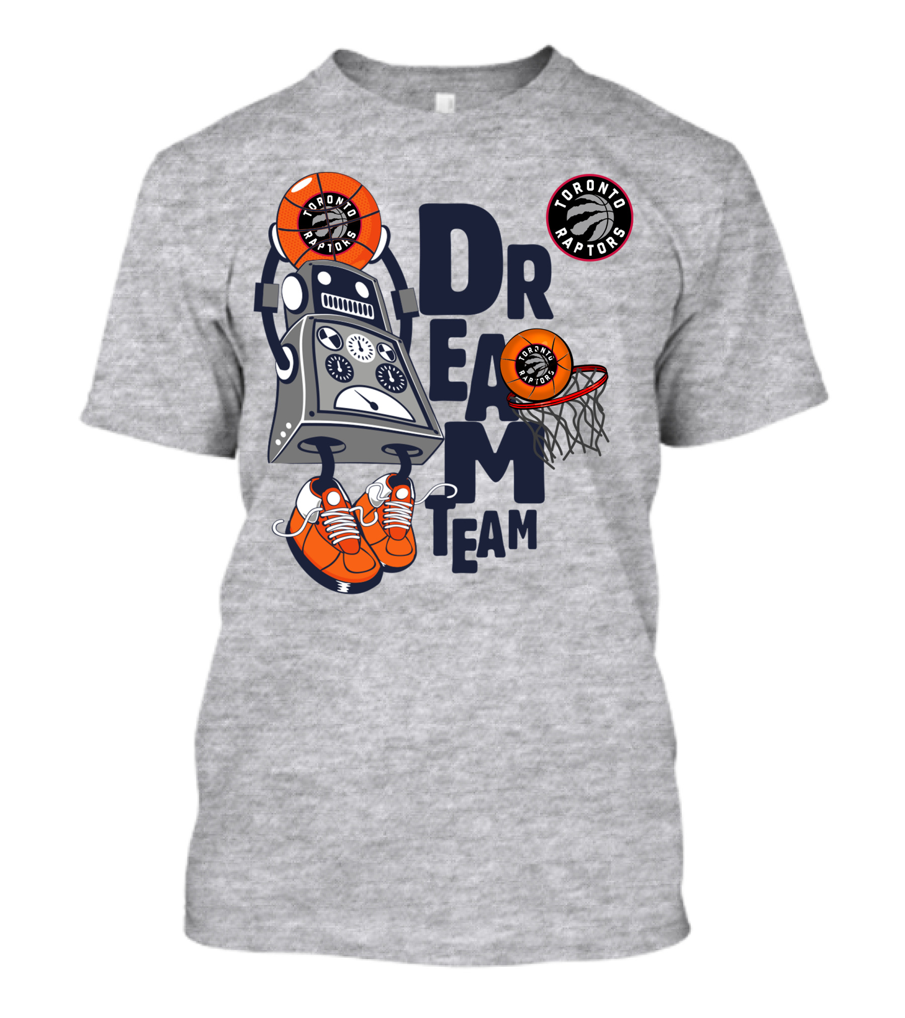 Toronto Raptors Dream Team Robot Basketball Hoops Sneakers T-Shirt
