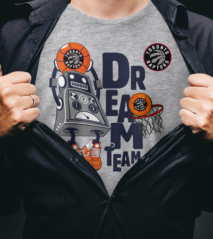 Toronto Raptors Dream Team Robot Basketball Hoops Sneakers T-Shirt
