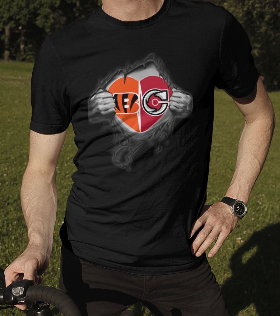 Bengals Cincinnati Cyclones Heart T-Shirt