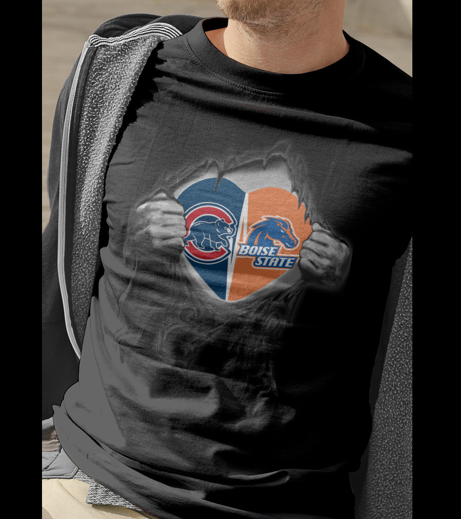 Cubs Boise State Broncos Heart T-Shirt
