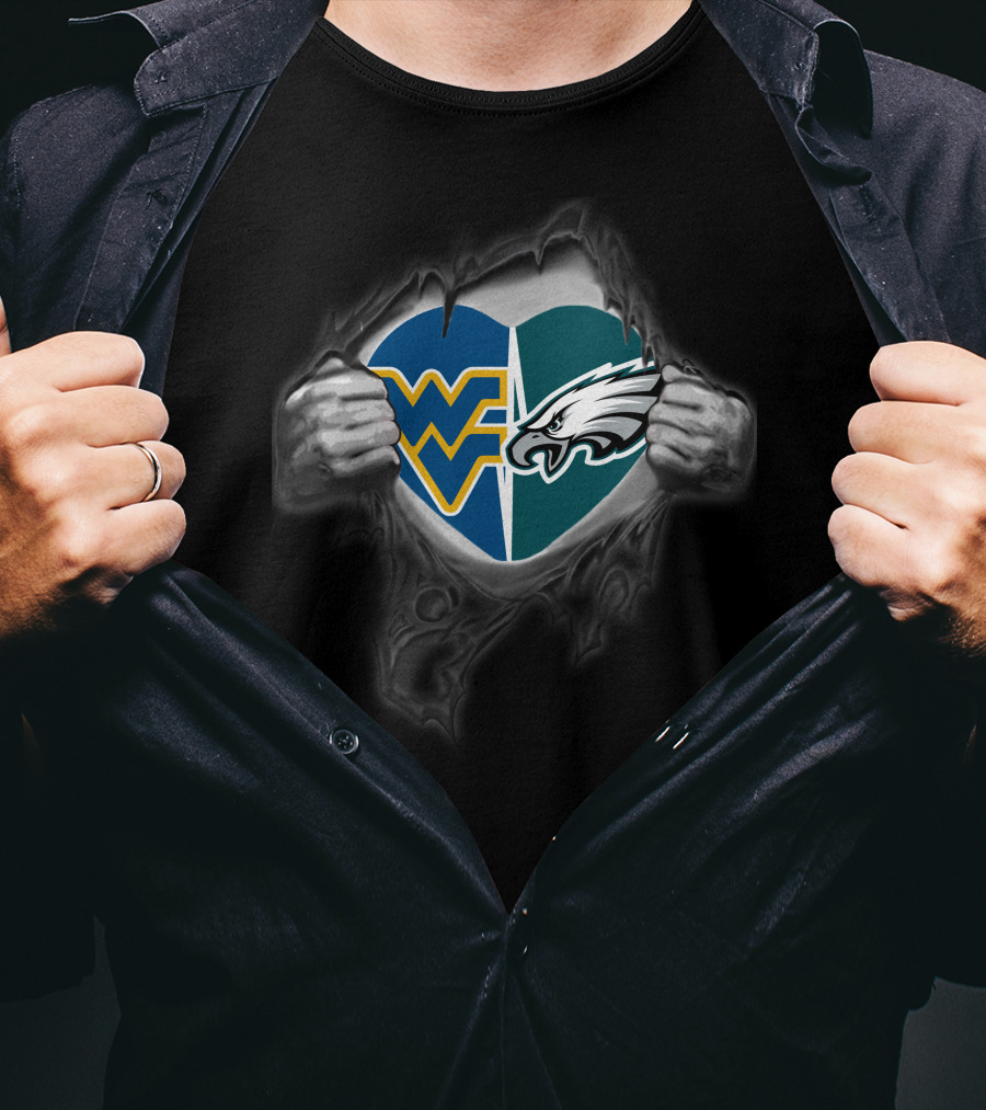 Philadelphia Eagles West Virginia Heart Logo T-Shirt