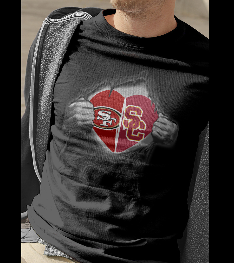 Sf 49ers Usc Trojans Heart Of Loyalty And Passion T-Shirt