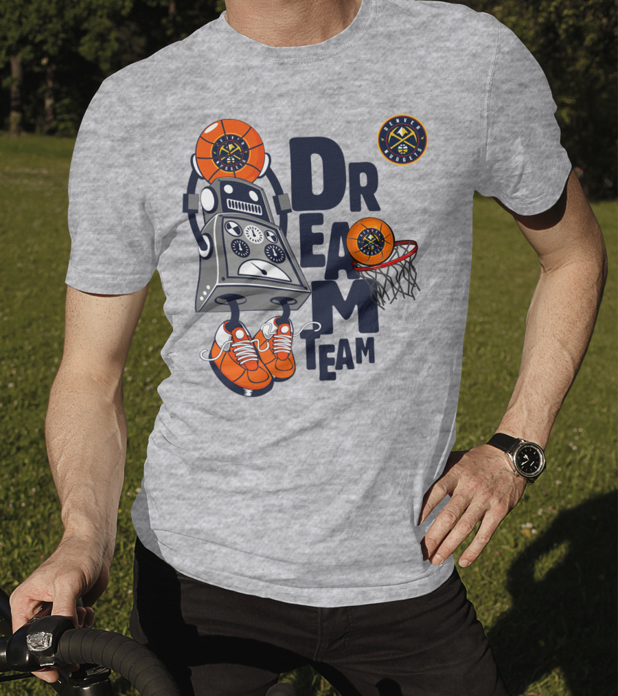 Denver Nuggets Dream Team Robot Basketball Hoops T-Shirt