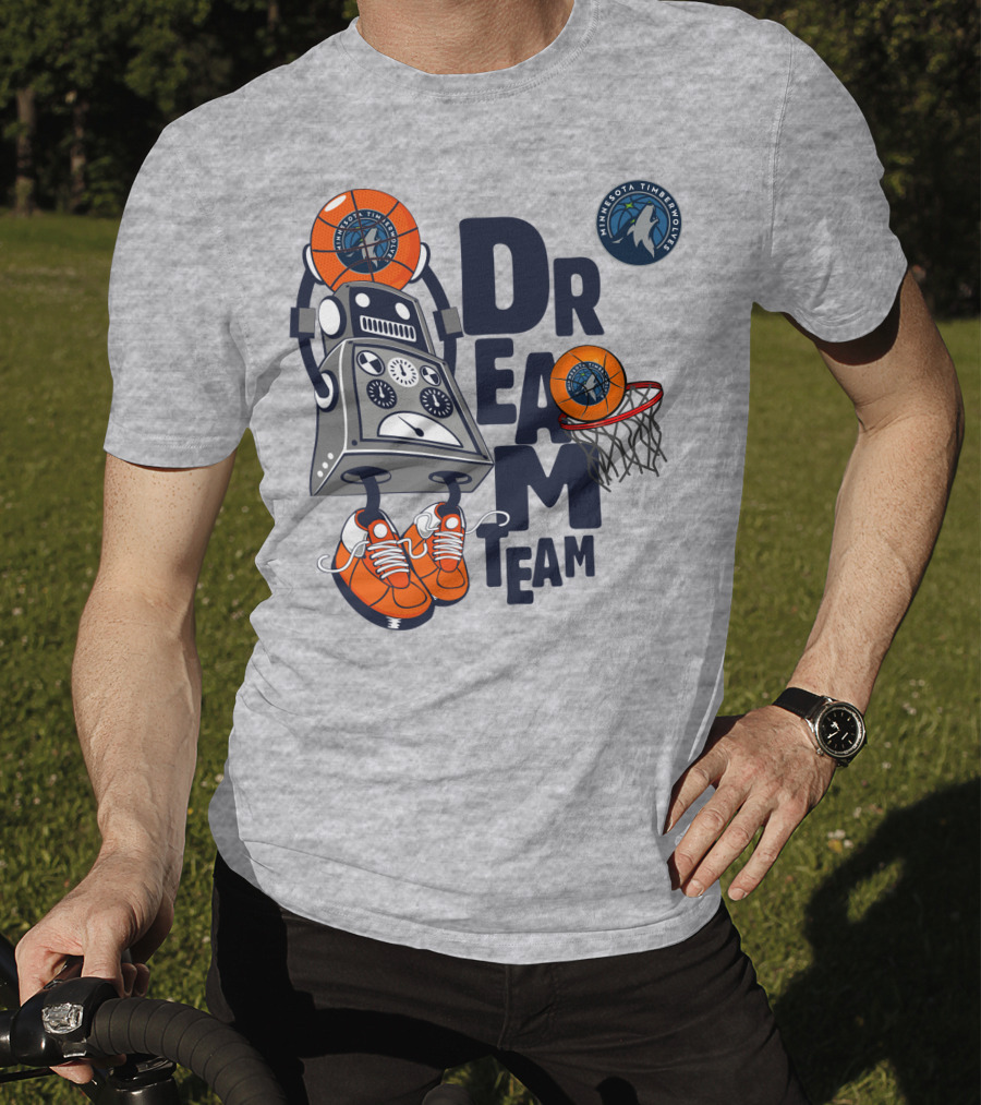 Minnesota Timberwolves Dream Team Robot Basketball Challenge T-Shirt