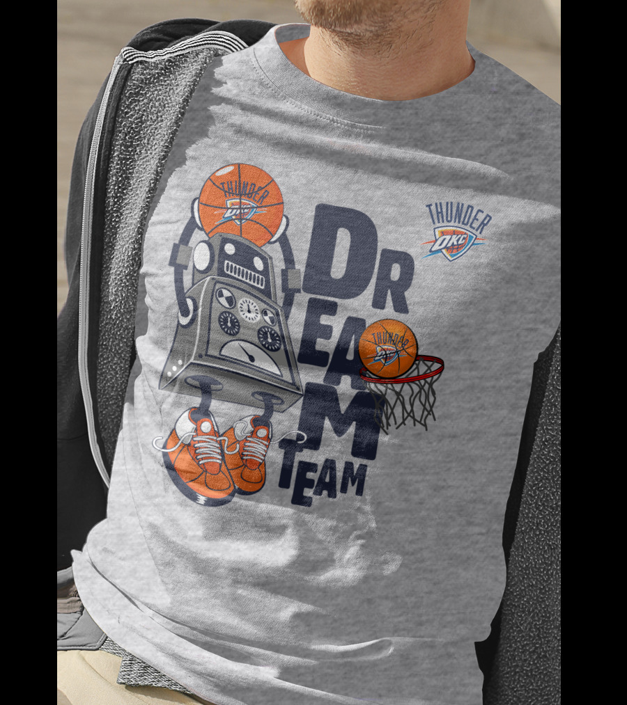 Oklahoma City Thunder Dream Team Robot Basketball T-Shirt