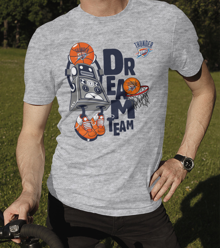 Oklahoma City Thunder Dream Team Robot Basketball T-Shirt