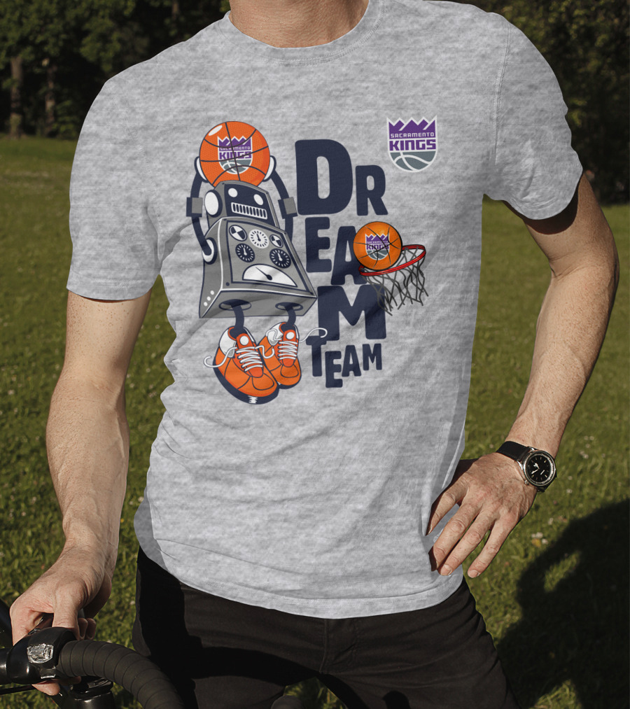 Sacramento Kings Dream Team Robot Basketball T-Shirt