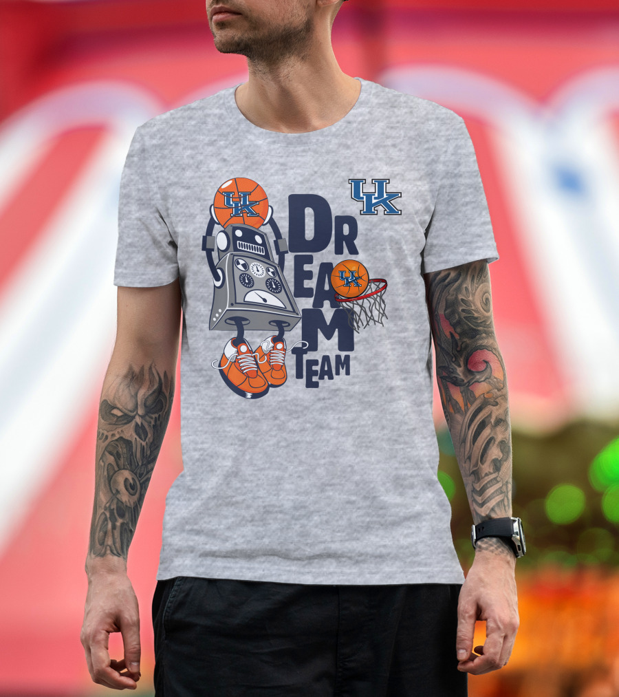 Uk Dream Team Basketball Robot With Sneakers And Hoop T-Shirt