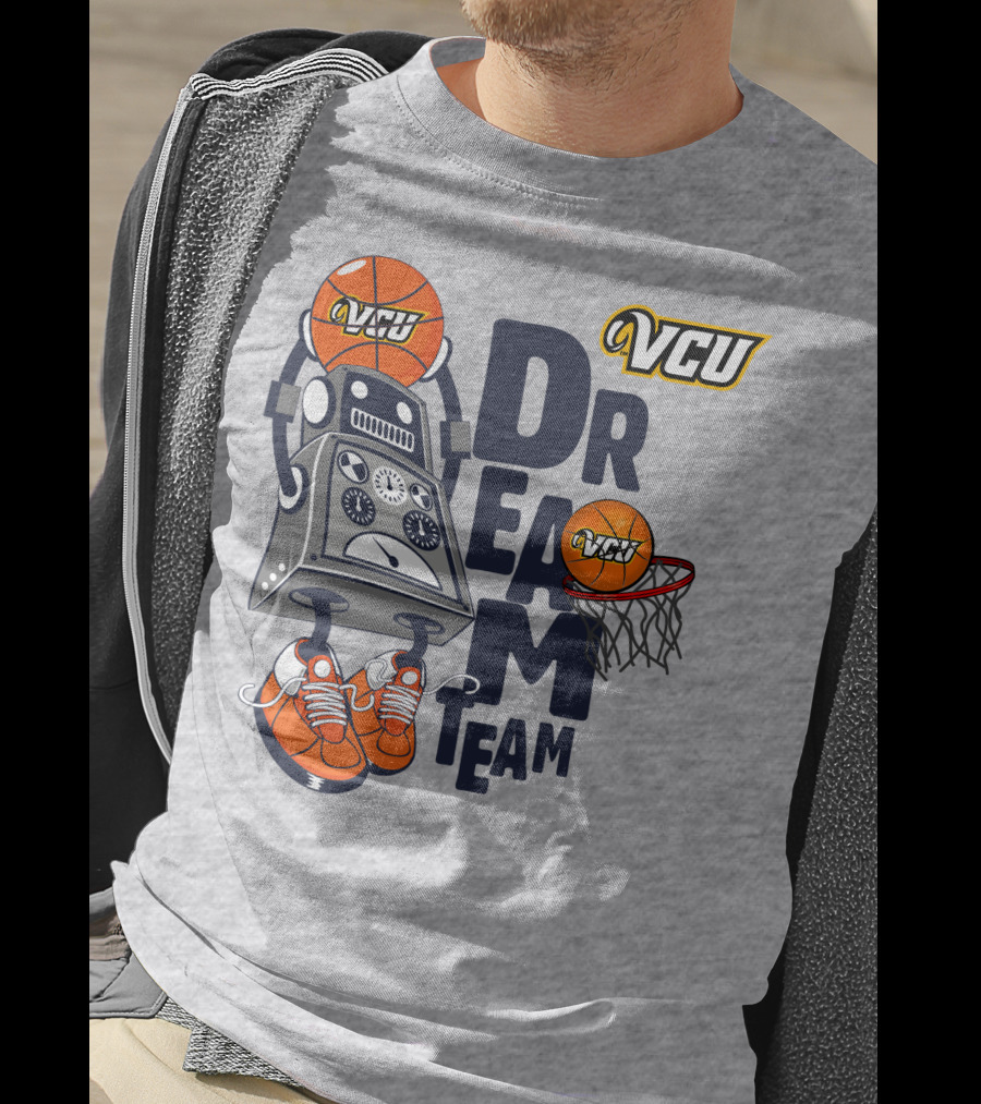 Vcu Rams Basketball Robot Dream Team T-Shirt
