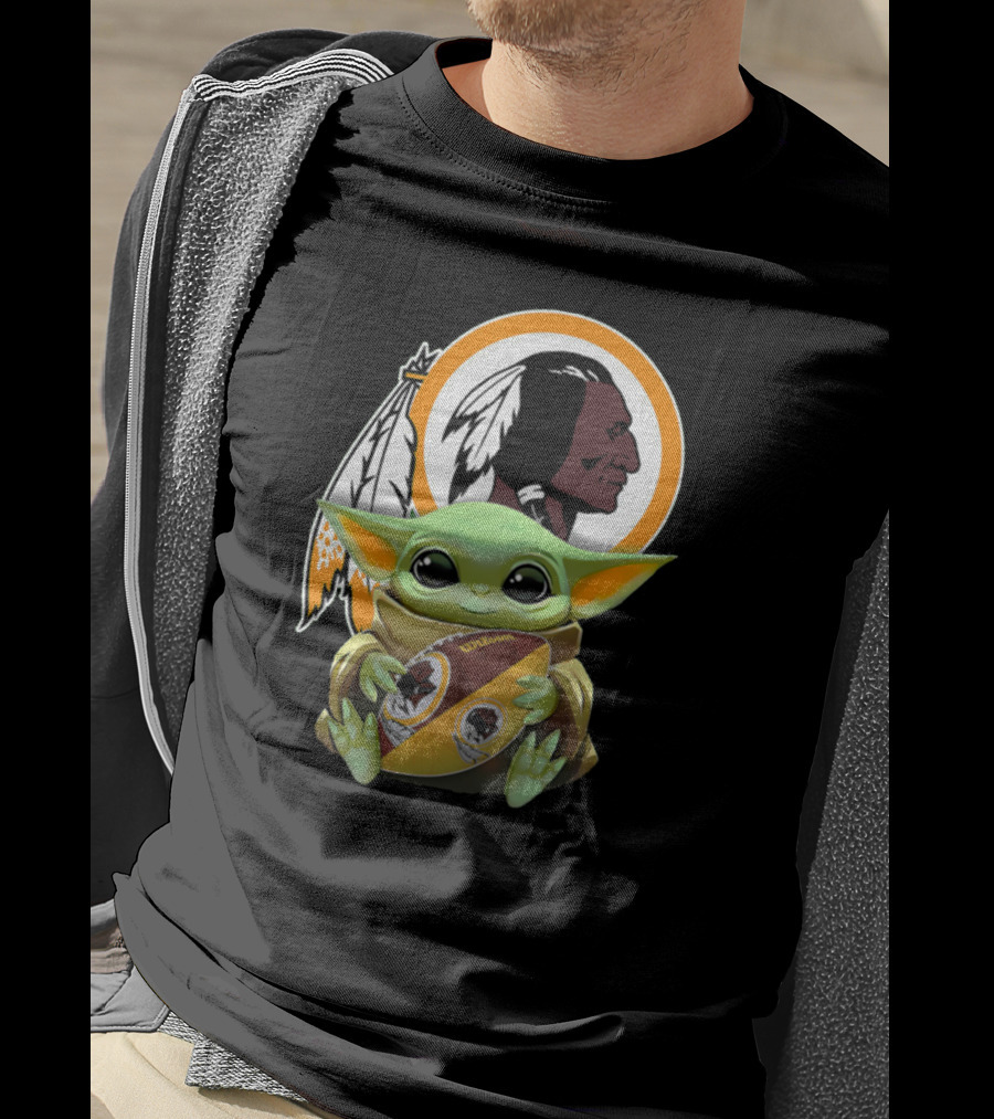 Washington Redskins Baby Yoda Football Team T-Shirt