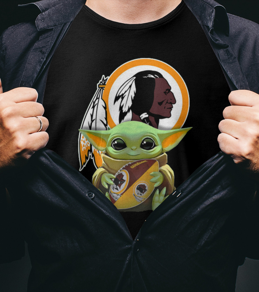 Washington Redskins Baby Yoda Football Team T-Shirt