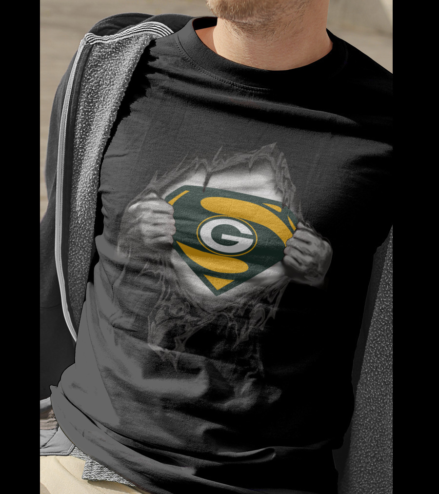 Green Bay Packers Superman Emblem Hero T-Shirt