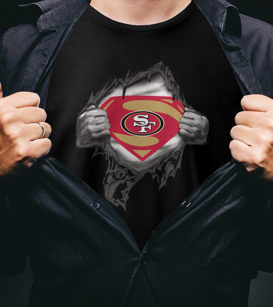 49ers Sf Superhero Logo Reveal T-Shirt