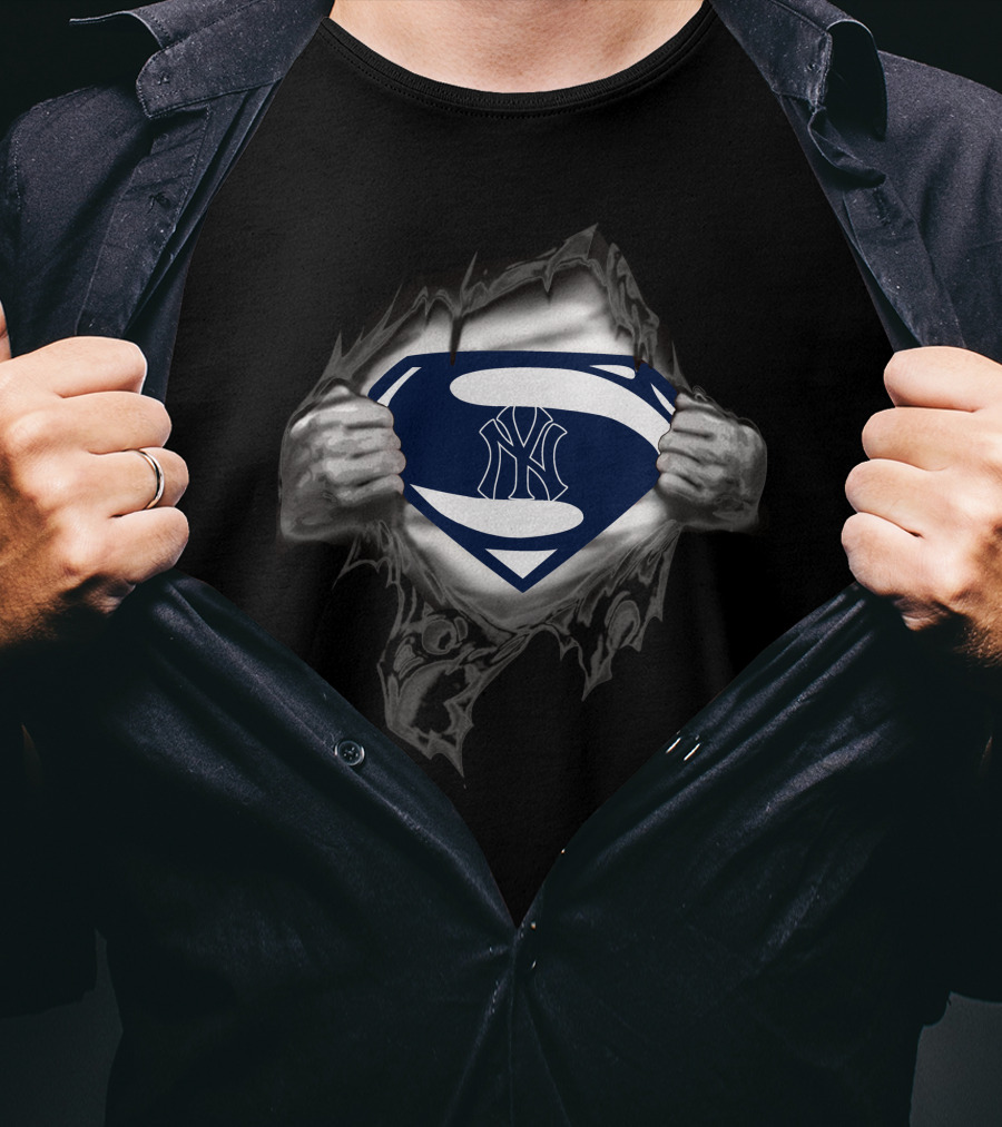 Yankees Superman Logo Reveal T-Shirt