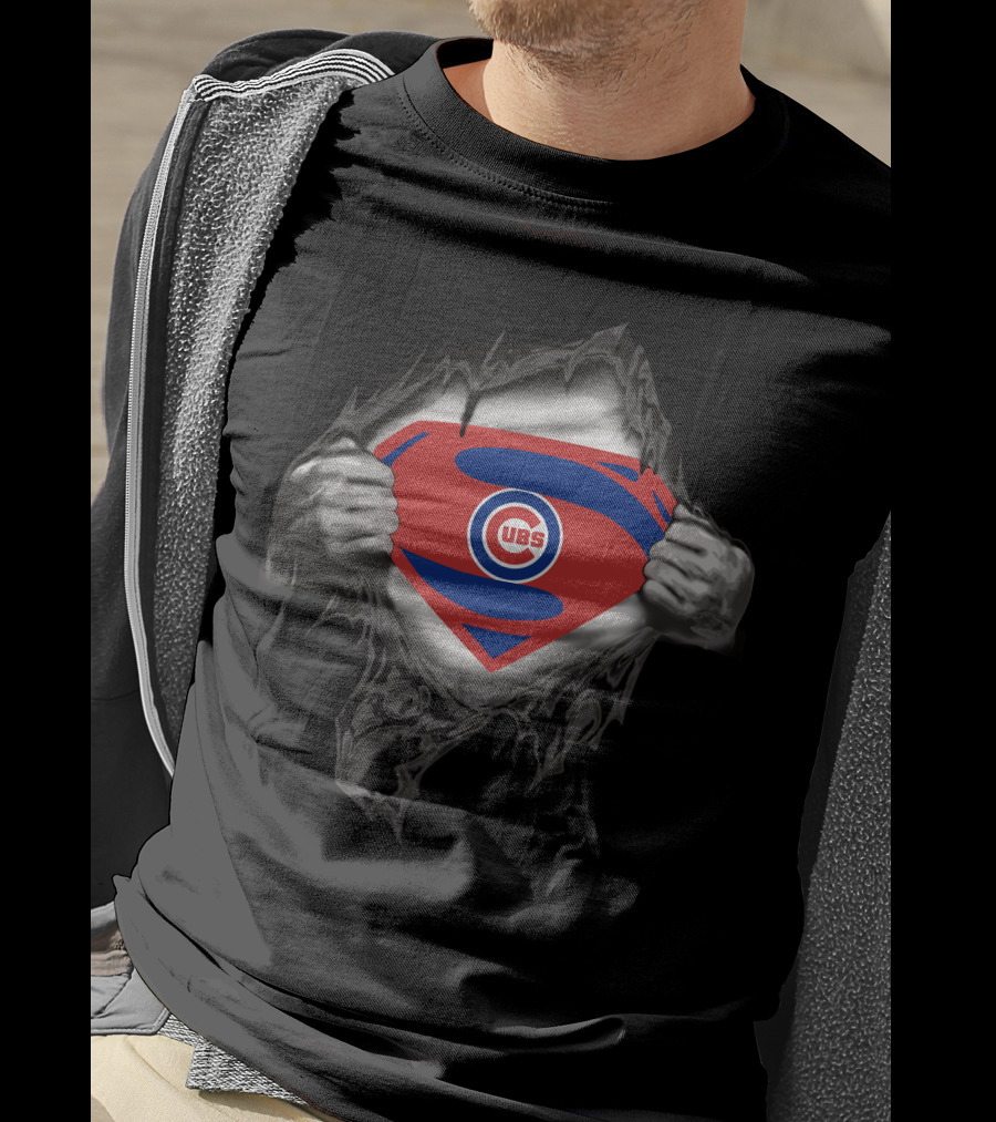 Chicago Cubs Superman Logo Tear Away T-Shirt