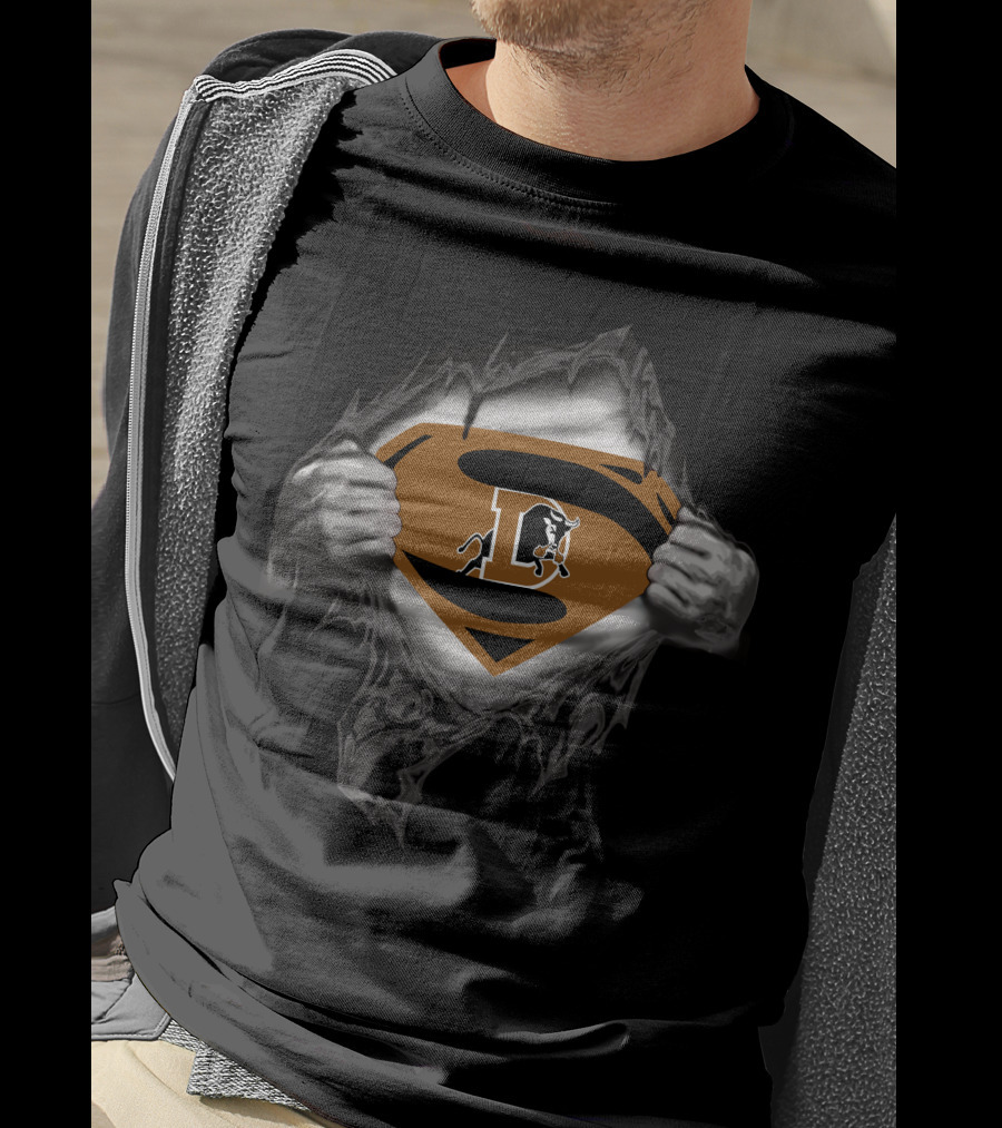 Durham Bulls Superman Logo With Bull And Emblem T-Shirt