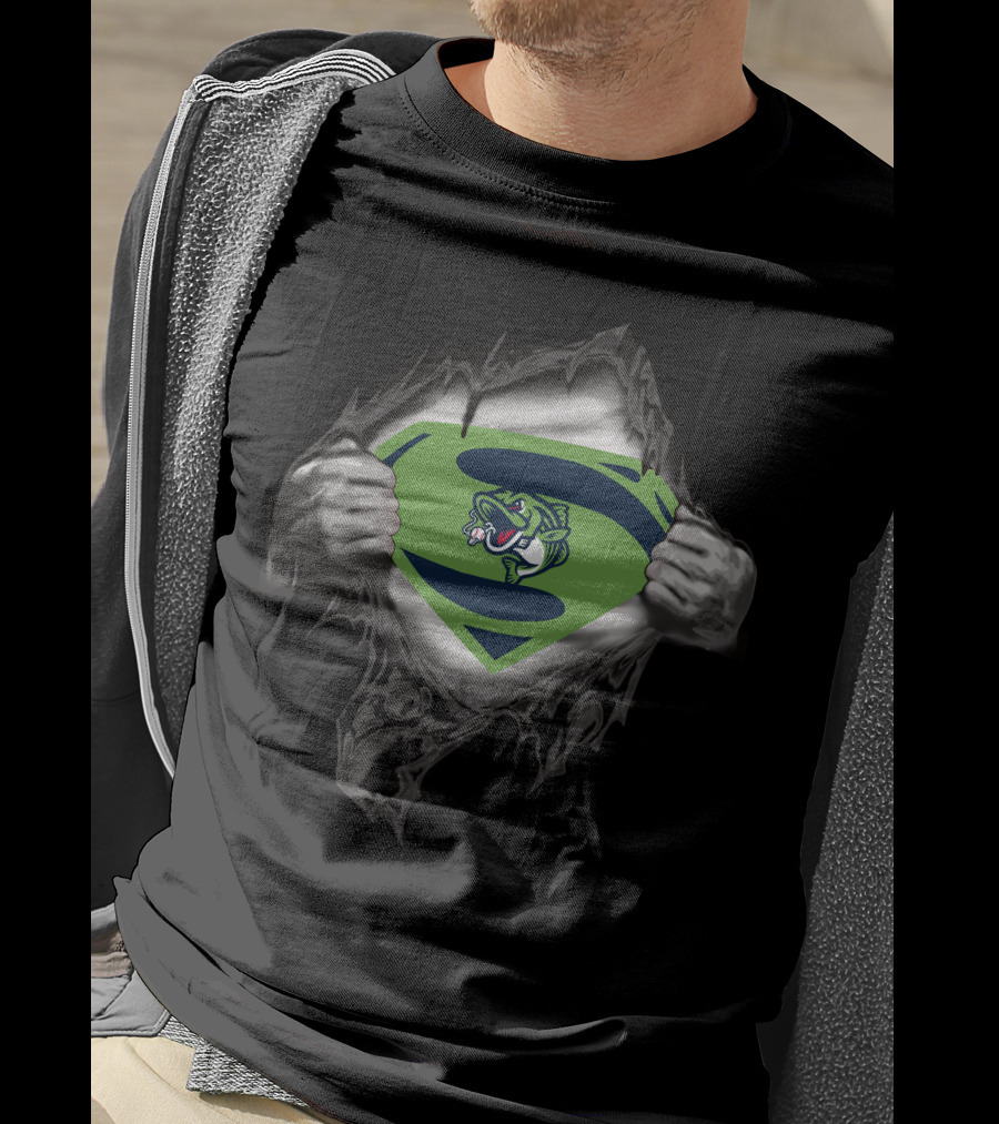 Gwinnett Stripers Superman Fish T-Shirt