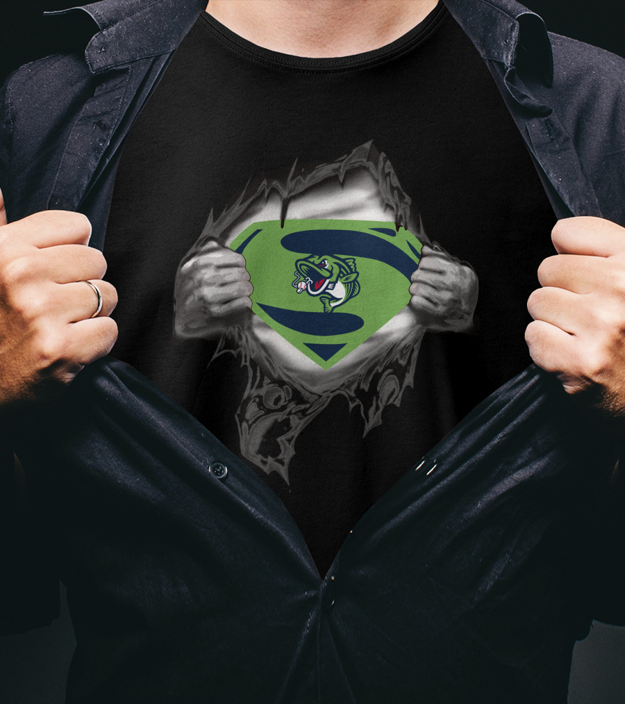 Gwinnett Stripers Superman Fish T-Shirt
