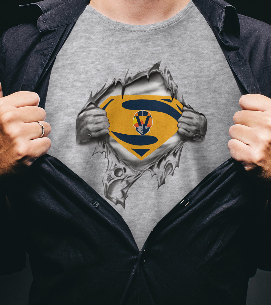 Las Vegas Aviators Superman Logo Rip T-Shirt