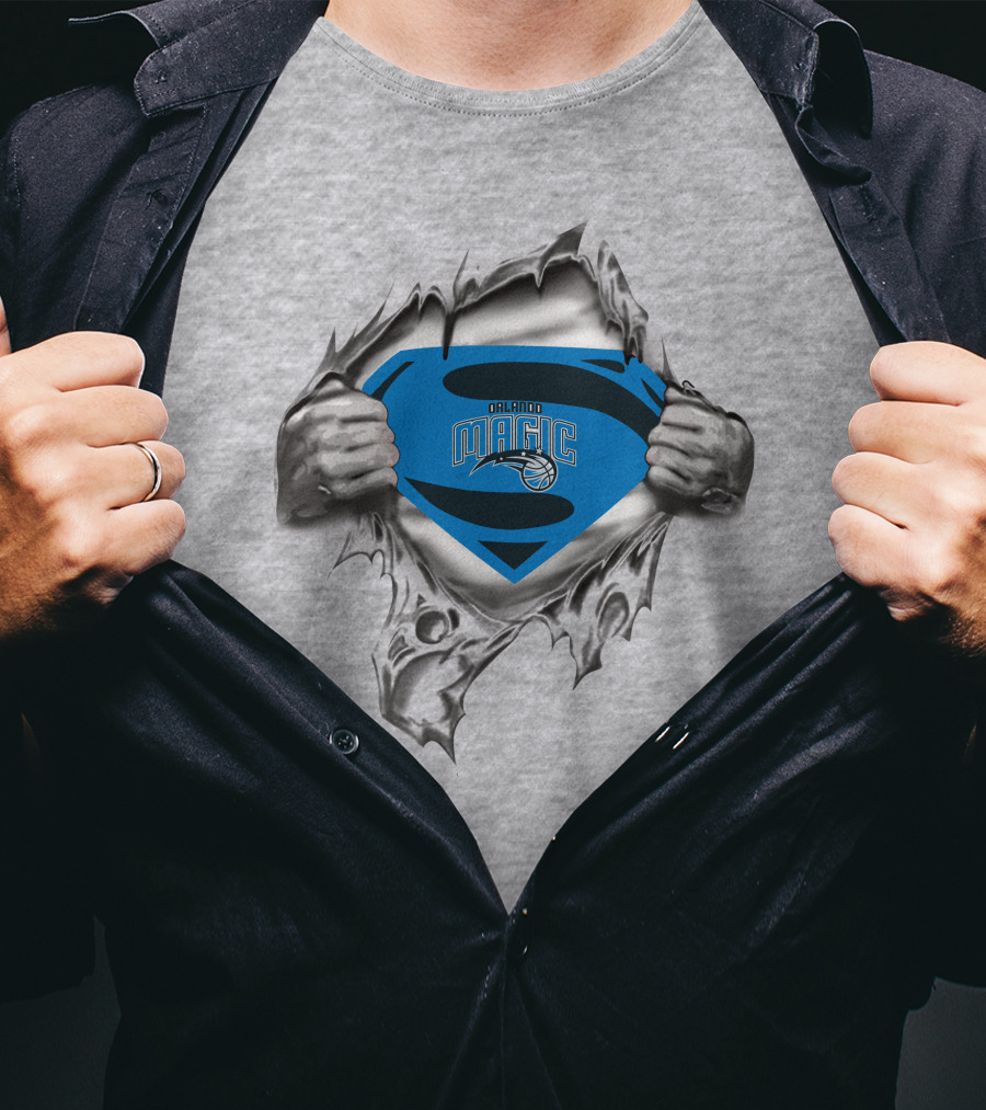 Superman Rip Open Shirt Orlando Magic Basketball T-Shirt