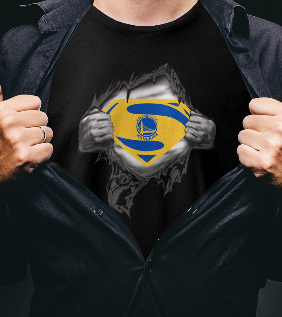 Golden State Warriors Superman Logo Burst T-Shirt