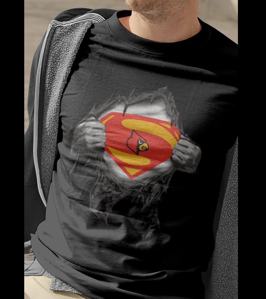 Louisville Cardinals Superman Emblem T-Shirt